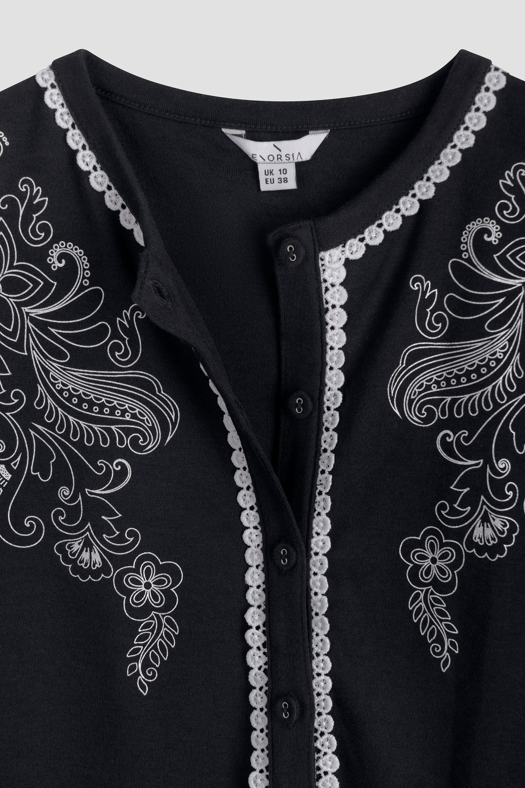 Lace Trimmed Puff Sleeve Tops