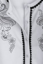 Lace Trimmed Puff Sleeve Tops