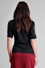 Lace Trimmed Puff Sleeve Tops