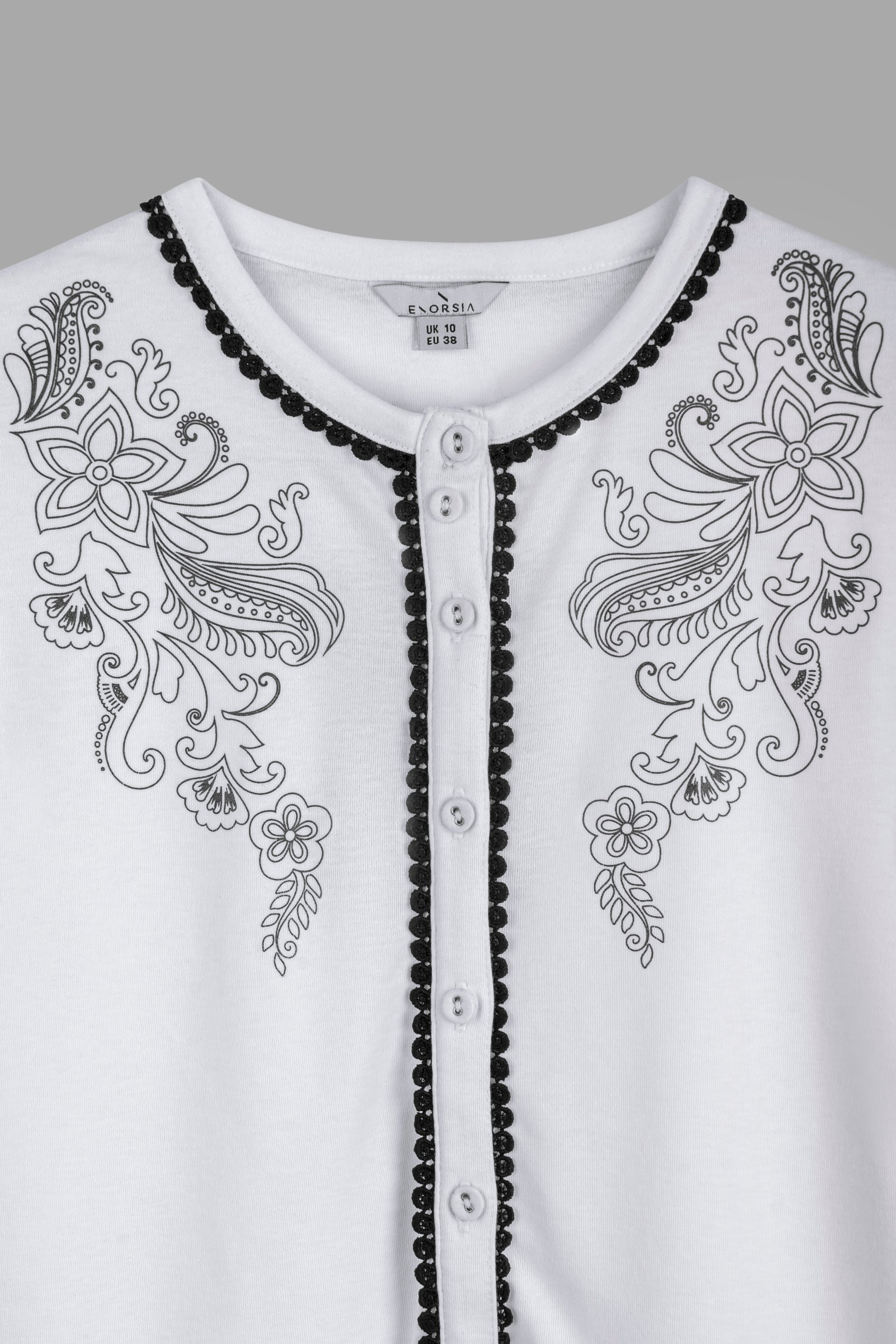 Lace Trimmed Puff Sleeve Tops