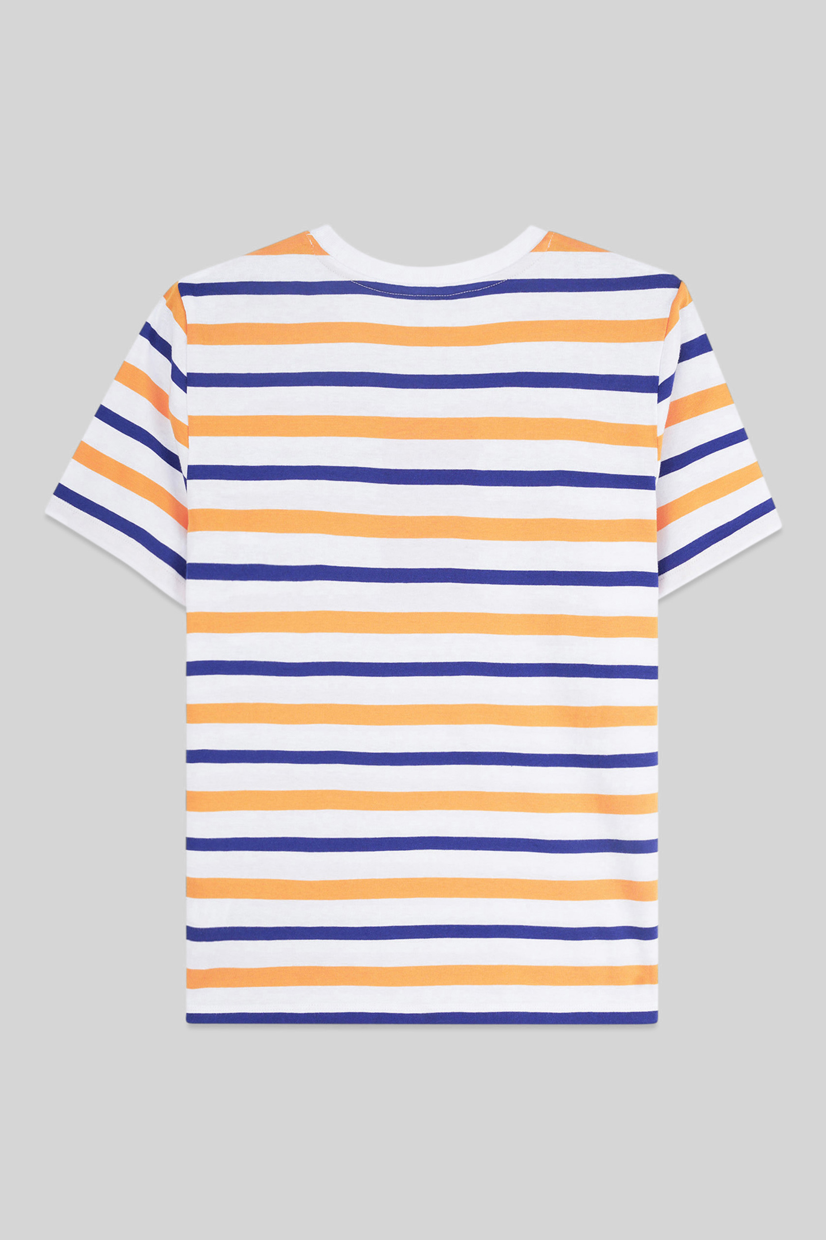 Womens Button Details Stripe T-Shirt