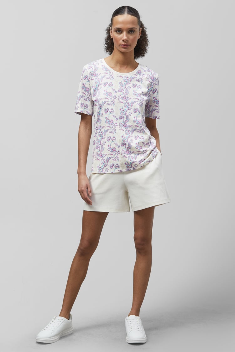 Crayon Leaf Printed T-Shirt