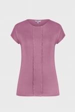 Boat Neck Front Lace Trim Tops