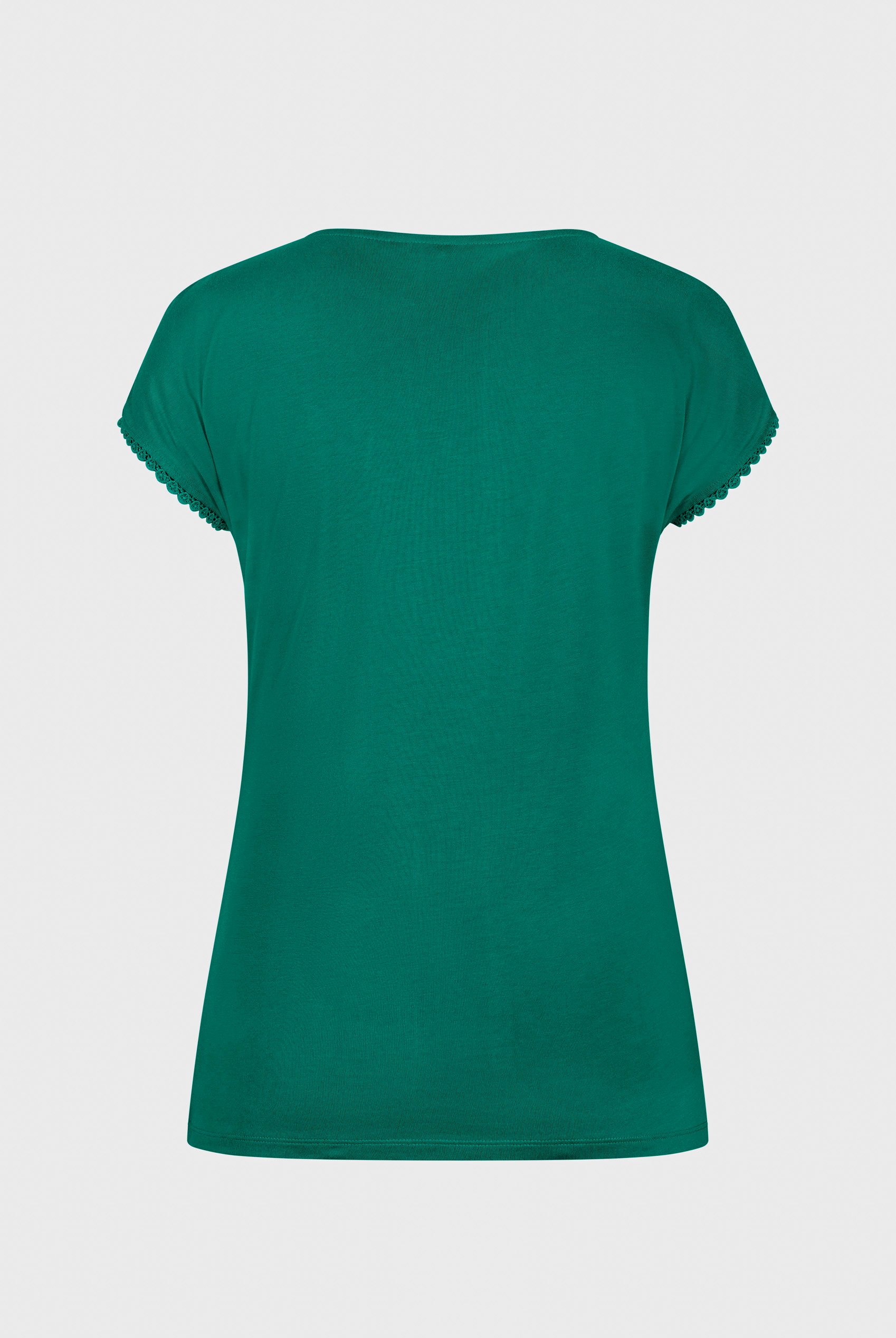 Boat Neck Front Lace Trim Tops