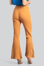 High Waisted Lace Insert Flare Leggings