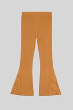 High Waisted Lace Insert Flare Leggings