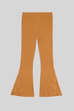 High Waisted Lace Insert Flare Leggings