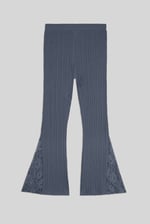 High Waisted Lace Insert Flare Leggings