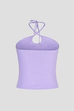 Halter Neck Ribbed Cami Vest Top