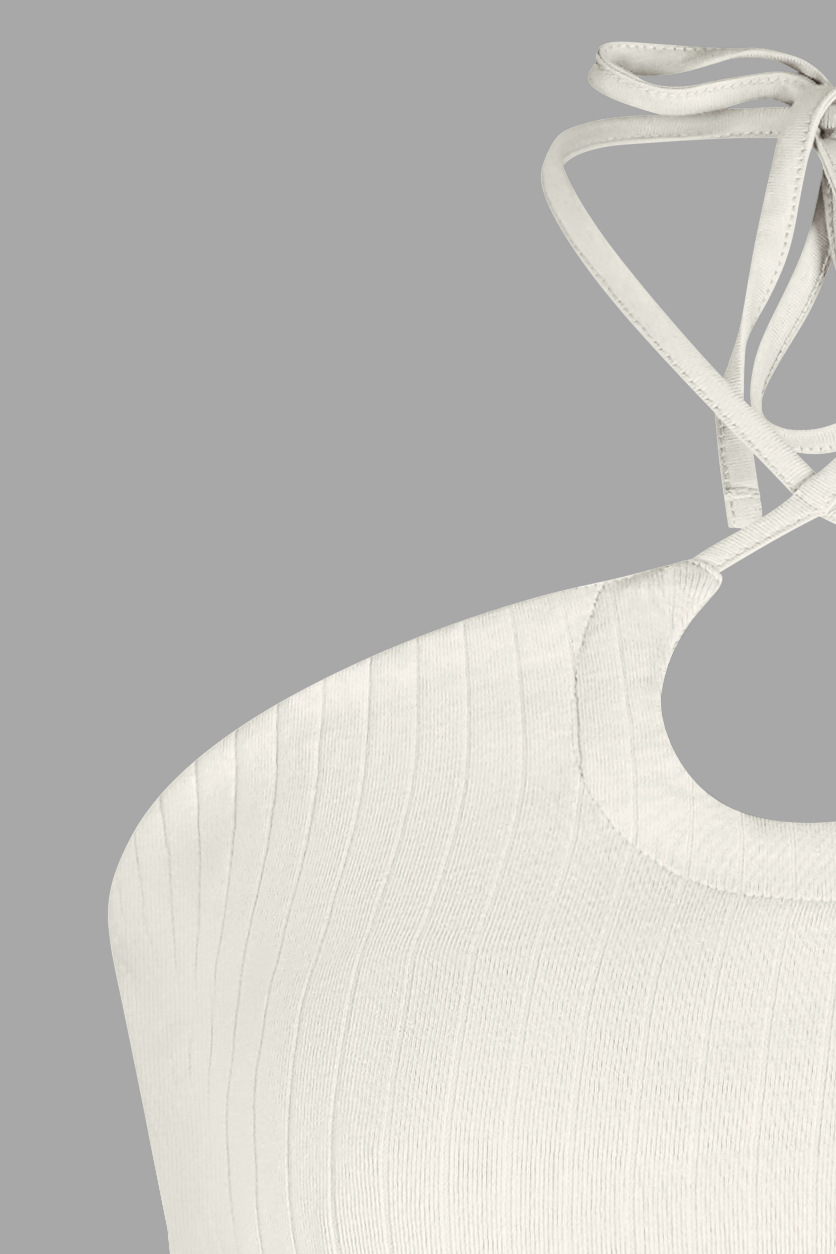 Halter Neck Ribbed Cami Vest Top