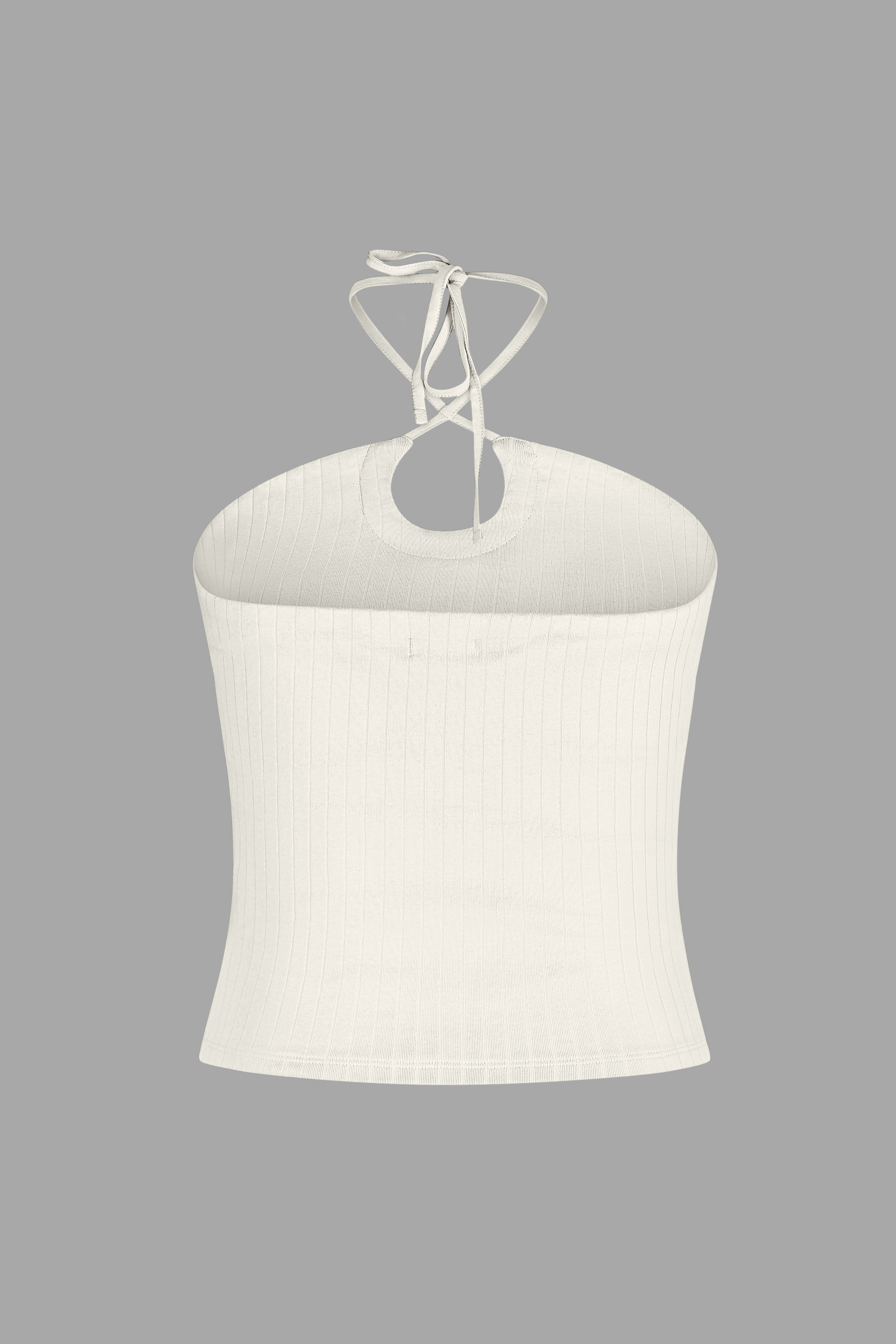 Halter Neck Ribbed Cami Vest Top