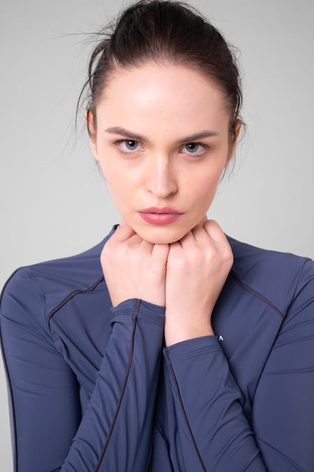 Women Blue Active lightweight Long Sleeve T-Shirt