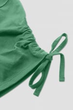 Ruched Sleeves Chest Printed T-Shirt