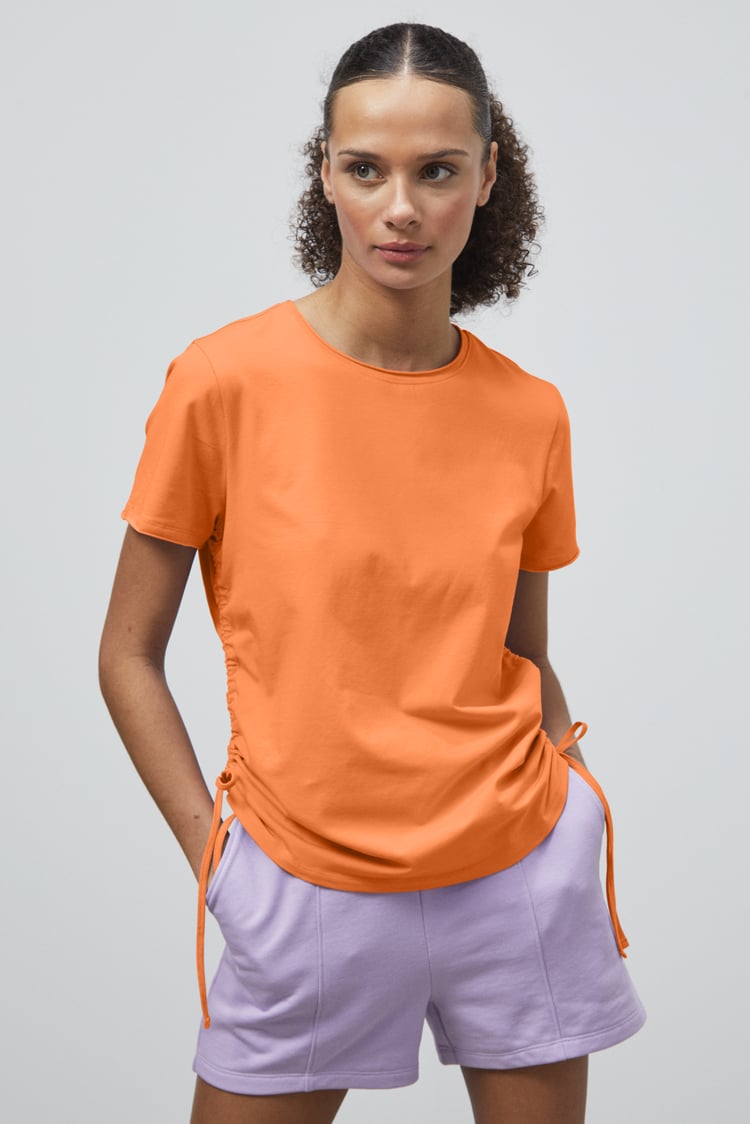 Ruched Side Seam T-Shirt