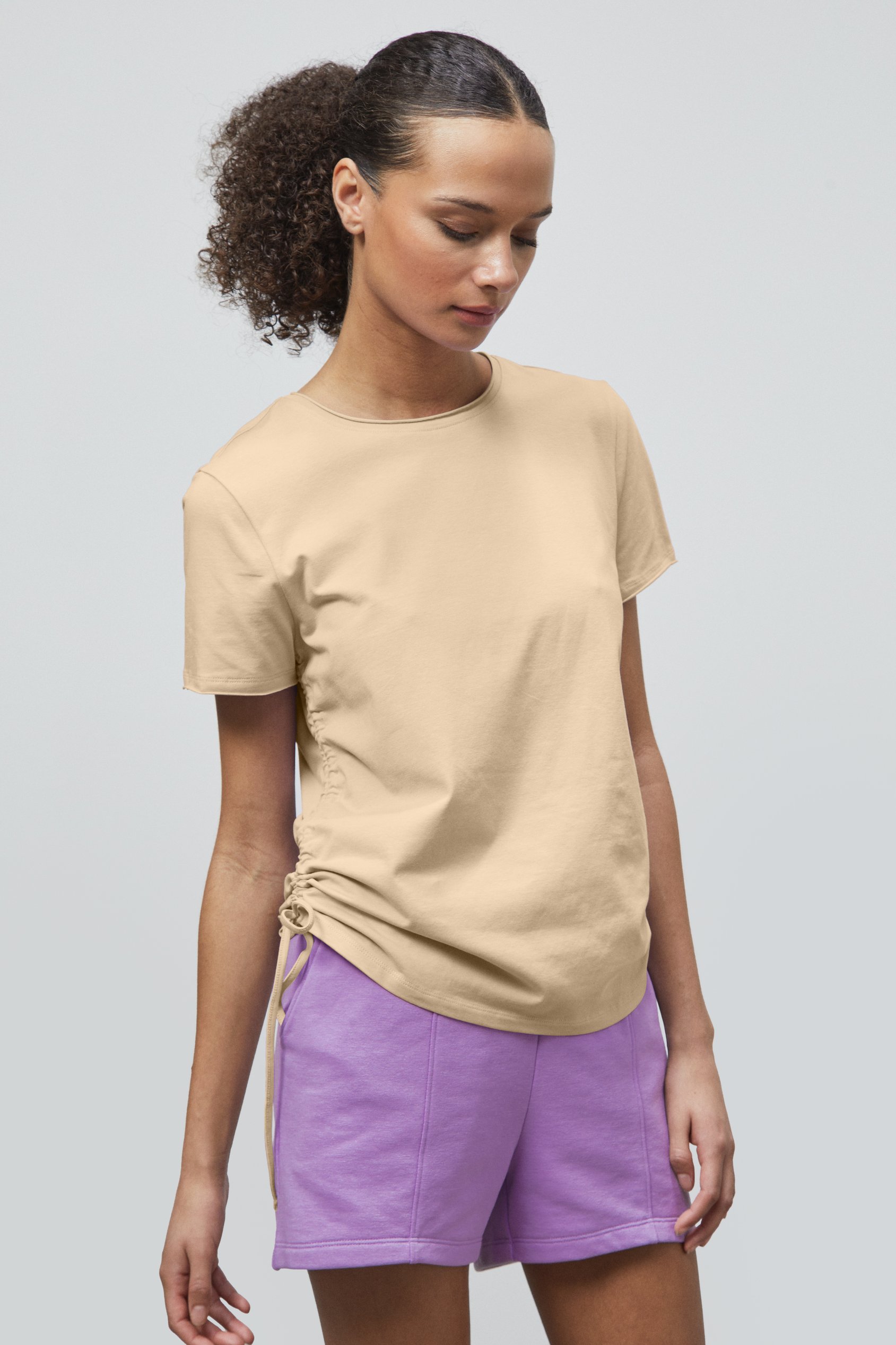 Ruched Side Seam T-Shirt