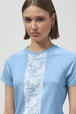 Patch Print Short Sleeve Raglan T-shirts