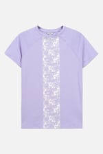 Patch Print Short Sleeve Raglan T-shirts