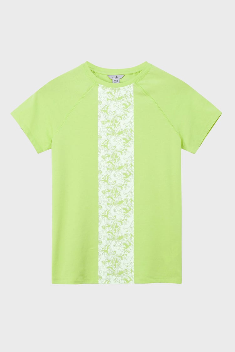 Patch Print Short Sleeve Raglan T-shirts