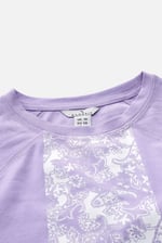 Patch Print Short Sleeve Raglan T-shirts