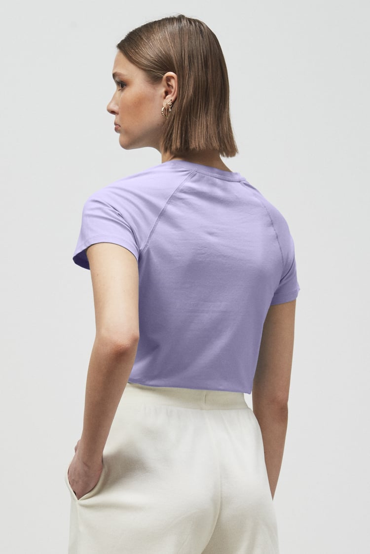 Patch Print Short Sleeve Raglan T-shirts