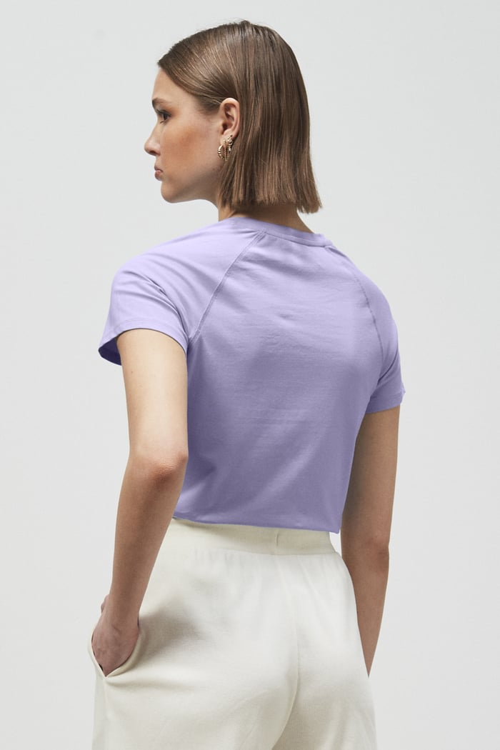 Patch Print Short Sleeve Raglan T-shirts