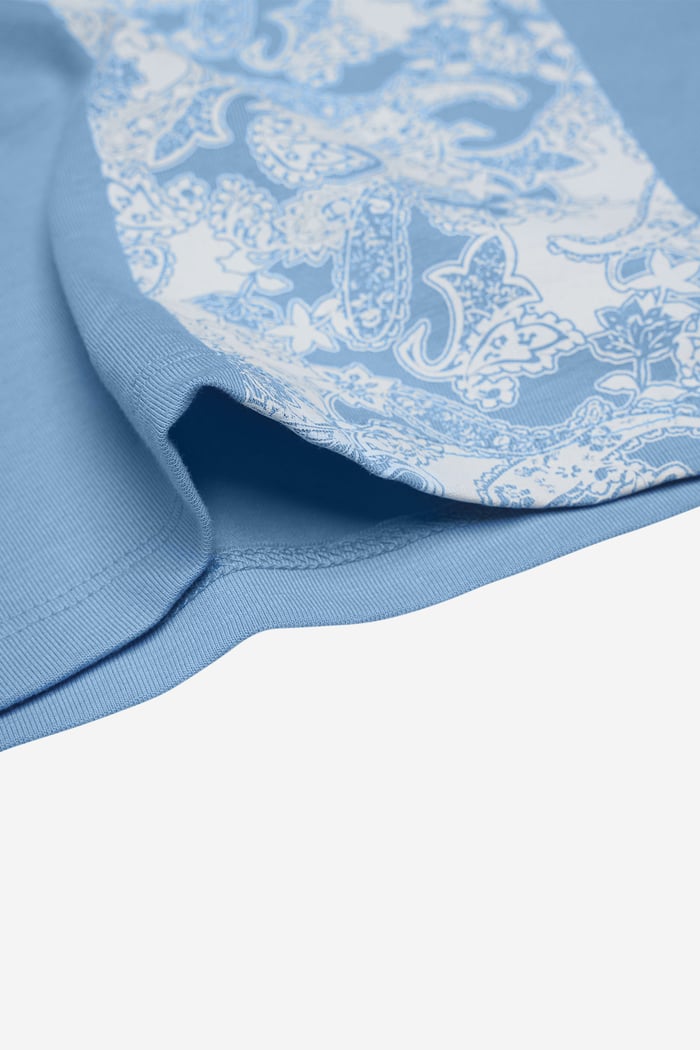 Patch Print Short Sleeve Raglan T-shirts