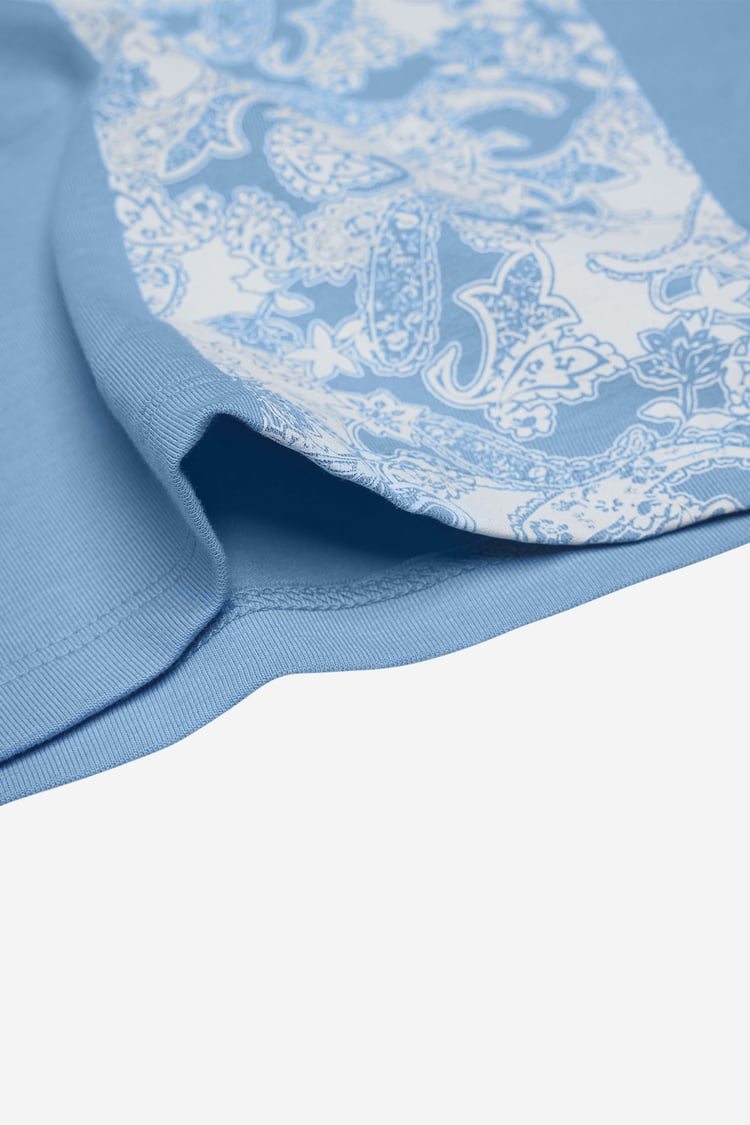 Patch Print Short Sleeve Raglan T-shirts