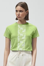 Patch Print Short Sleeve Raglan T-shirts