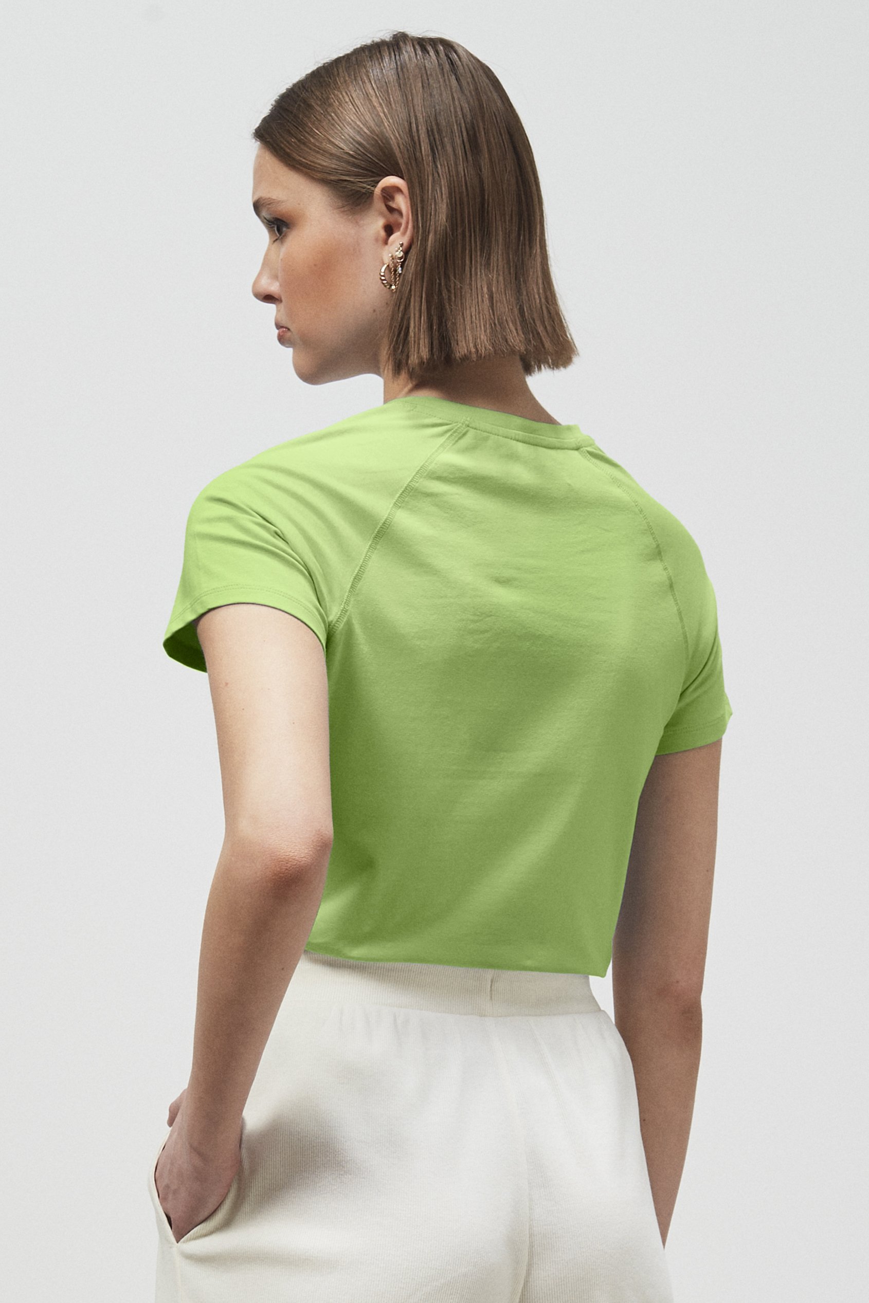 Patch Print Short Sleeve Raglan T-shirts