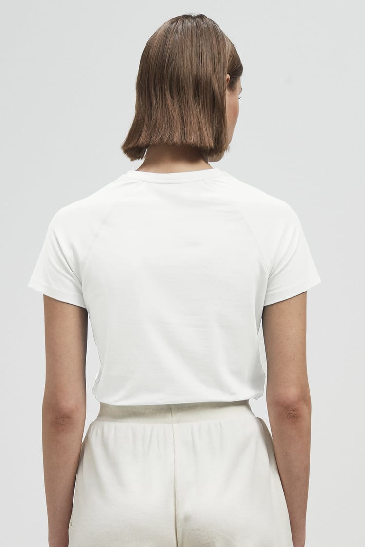 Patch Print Short Sleeve Raglan T-shirts