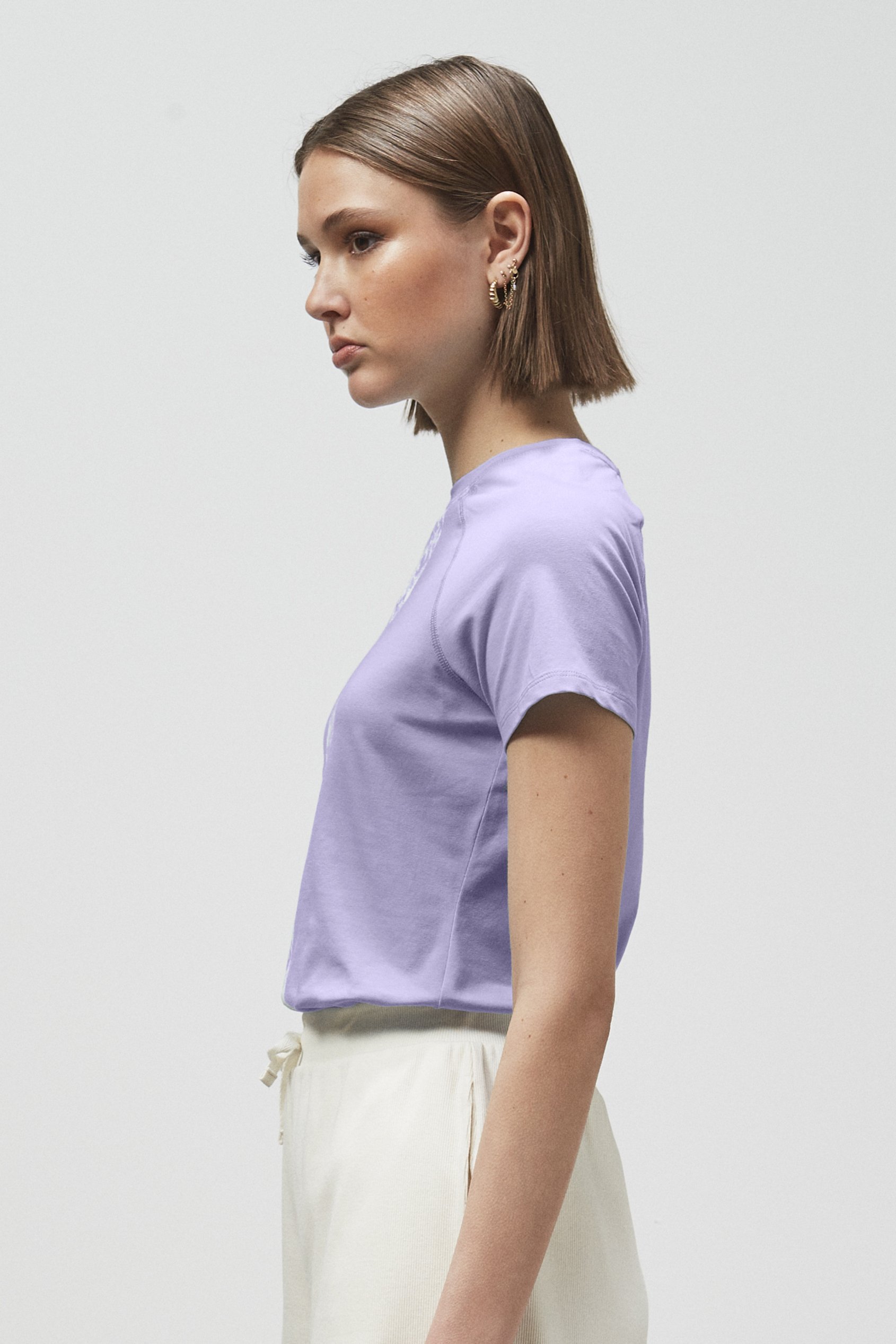 Patch Print Short Sleeve Raglan T-shirts