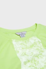 Patch Print Short Sleeve Raglan T-shirts