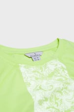 Patch Print Short Sleeve Raglan T-shirts