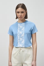 Patch Print Short Sleeve Raglan T-shirts