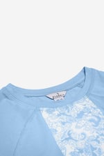 Patch Print Short Sleeve Raglan T-shirts