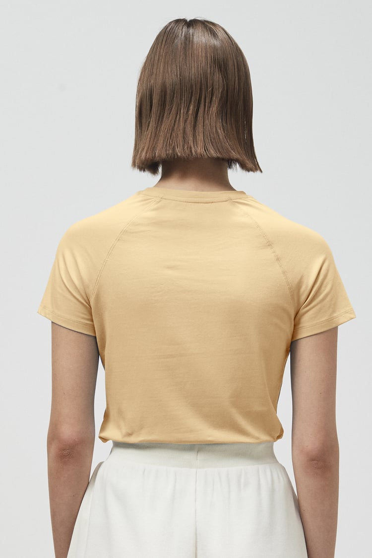 Patch Print Short Sleeve Raglan T-shirts