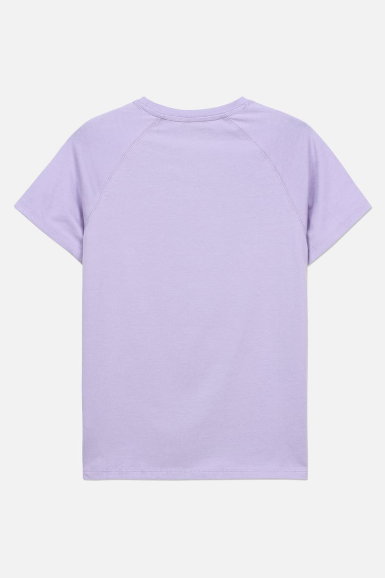 Patch Print Short Sleeve Raglan T-shirts