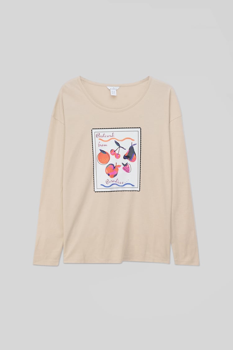 Post Card Printed T-Shirt