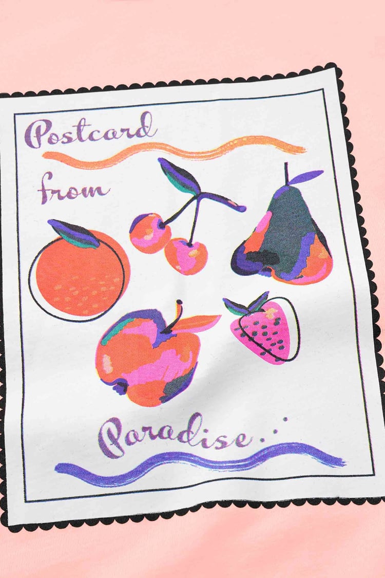 Post Card Printed T-Shirt