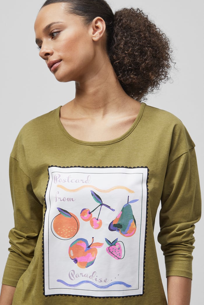 Post Card Printed T-Shirt