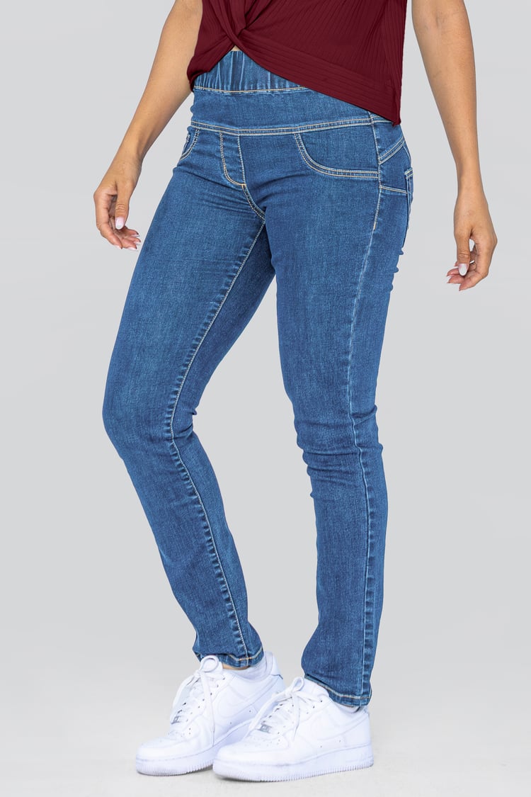 Super Stretch Pull-On Denim Leggings