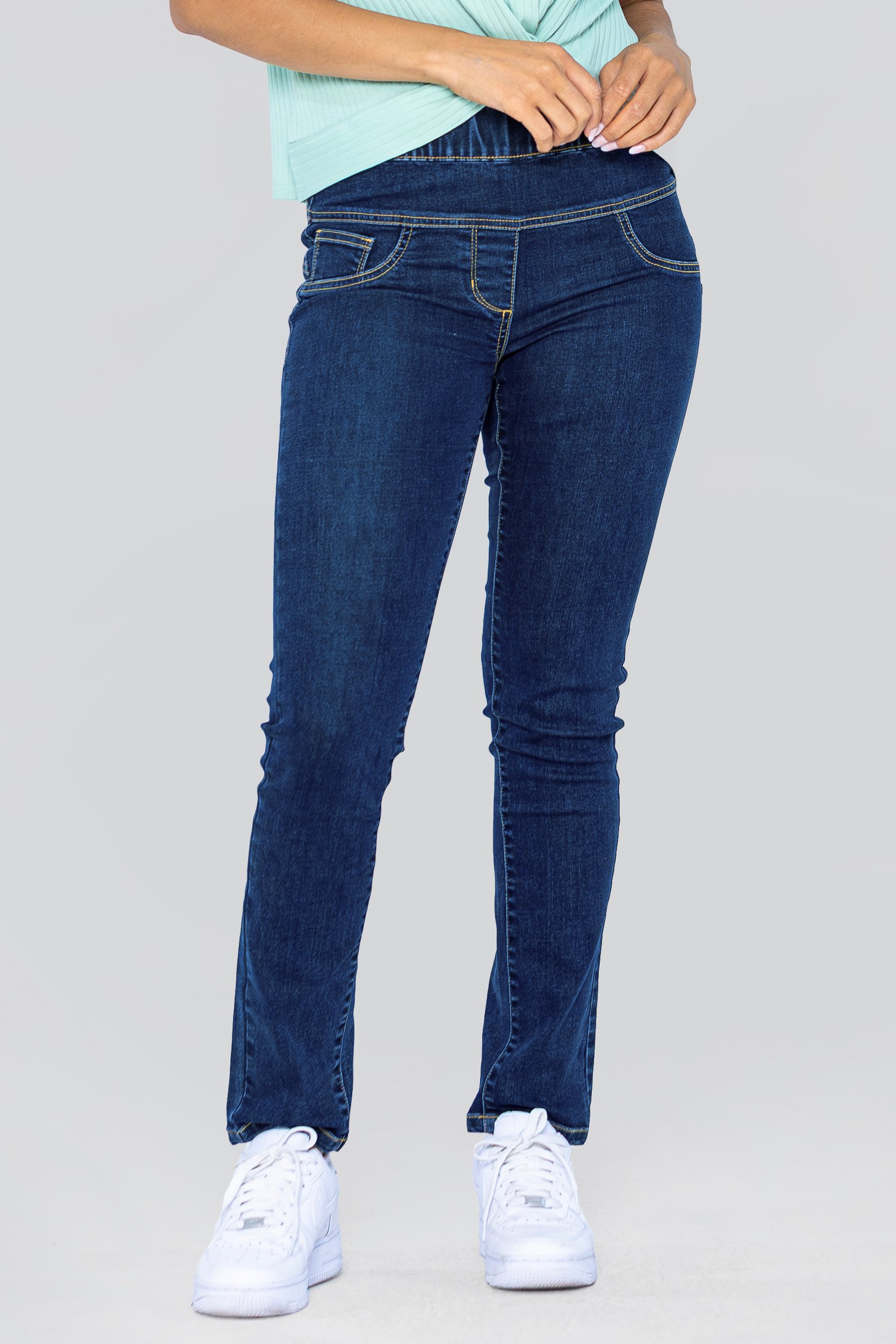 Super Stretch Pull-On Denim Leggings