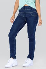 Super Stretch Pull-On Denim Leggings