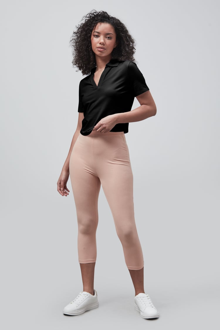 Cropped High Waist Leggings