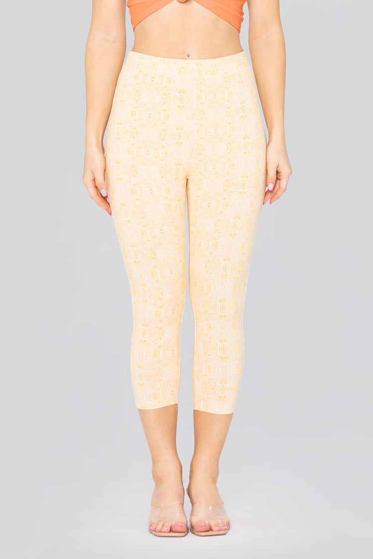 Bee Printed Cropped Leggings