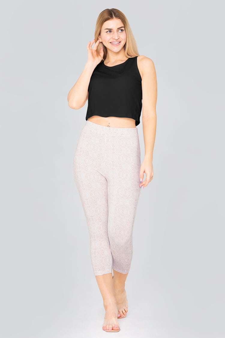Bee Printed Cropped Leggings