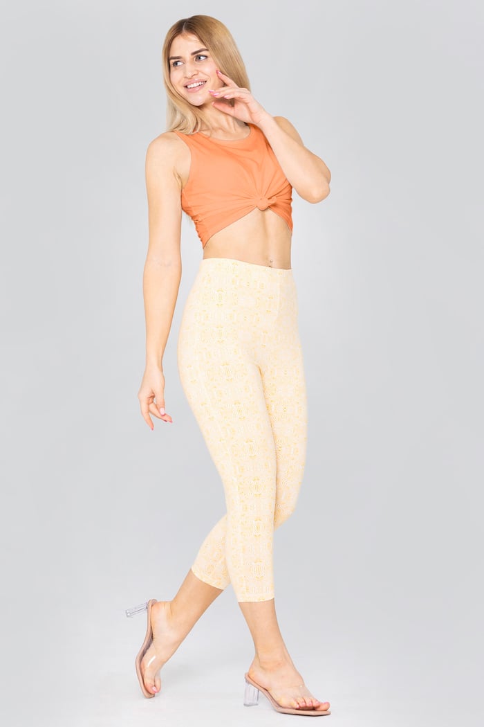 Bee Printed Cropped Leggings