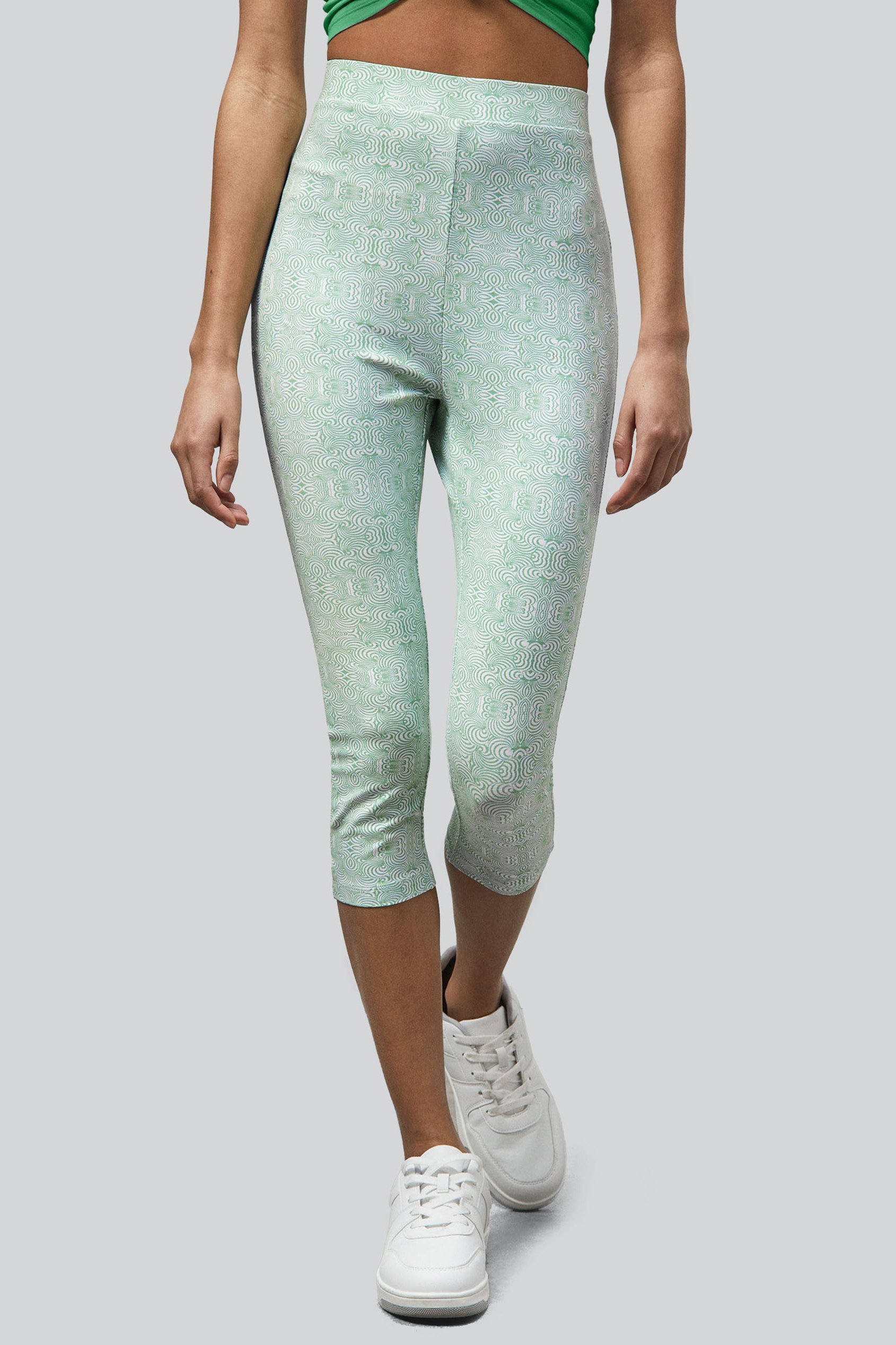 Bee Printed Cropped Leggings