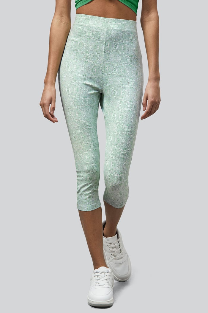 Bee Printed Cropped Leggings