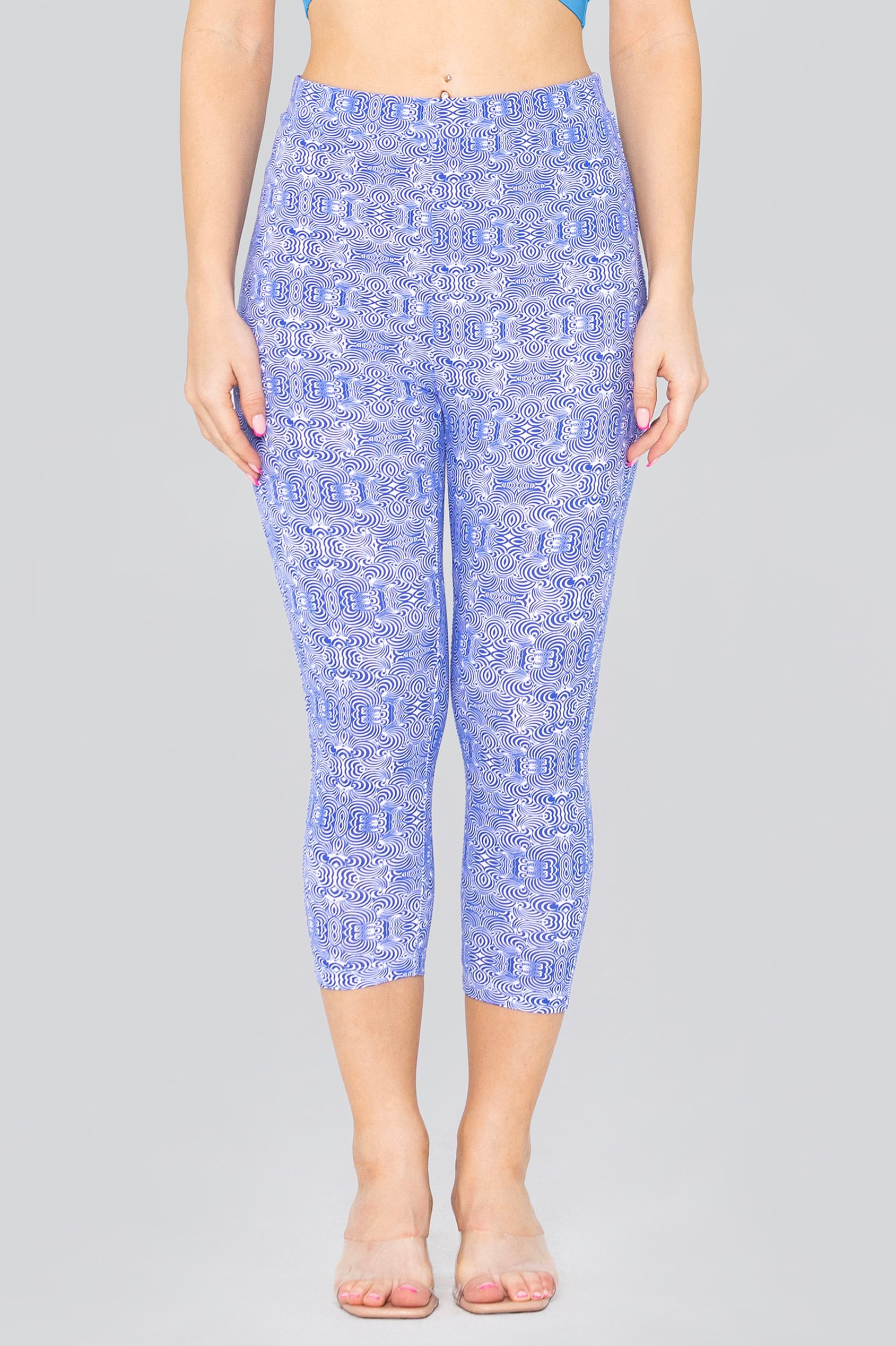 Bee Printed Cropped Leggings